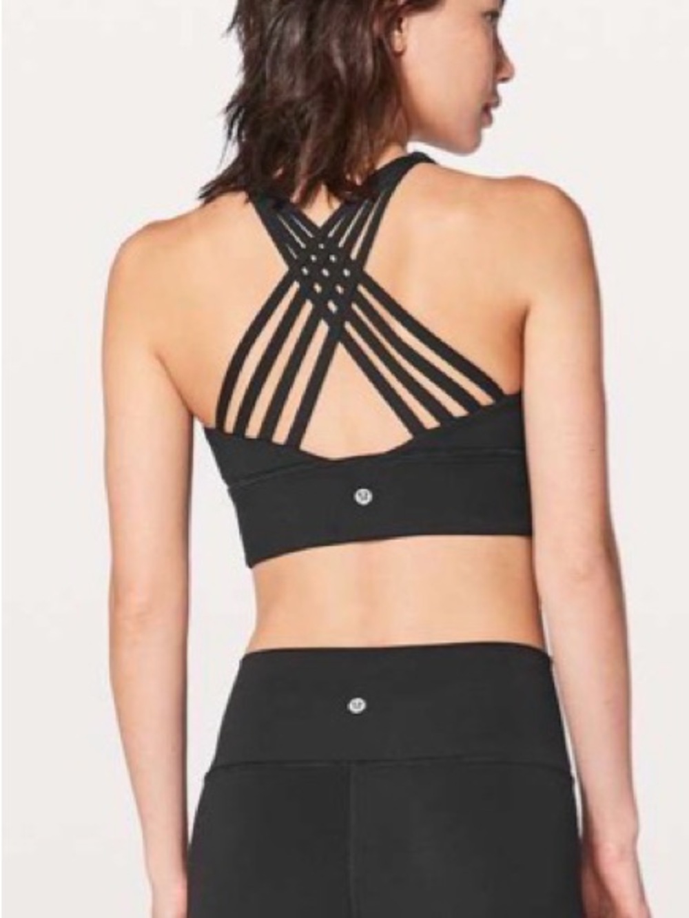 Lululemon Free To Be Moved Bra Black | Size 6 | Strappy Back | Yoga Gym🖤